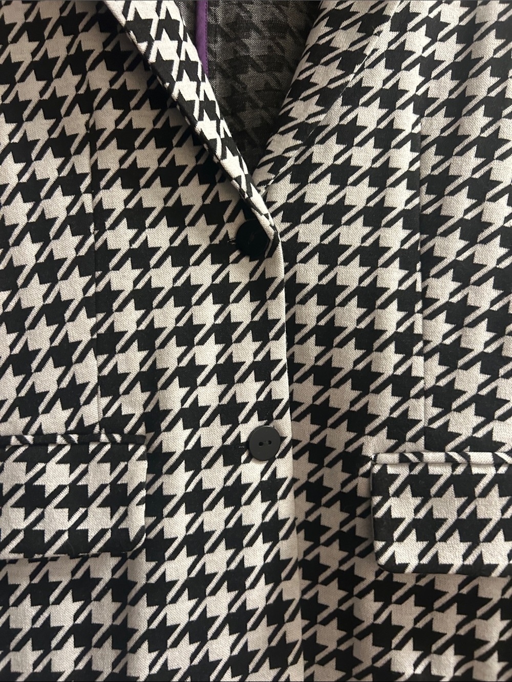 TWIK Black & White Houndstooth Blazer Jacket - Picture 5 of 8